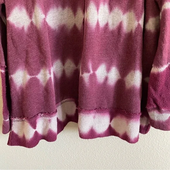 Free People Dandyline Boxy Cold Shoulder Tie Dye Sweatshirt Purple Sz Small - Picture 10 of 13